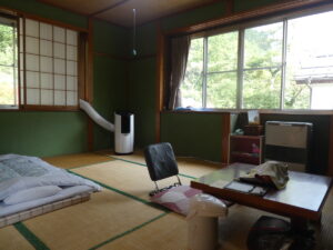 緑の壁の客室