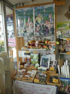 店内の物販コーナー