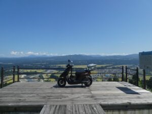 展望台とバイク